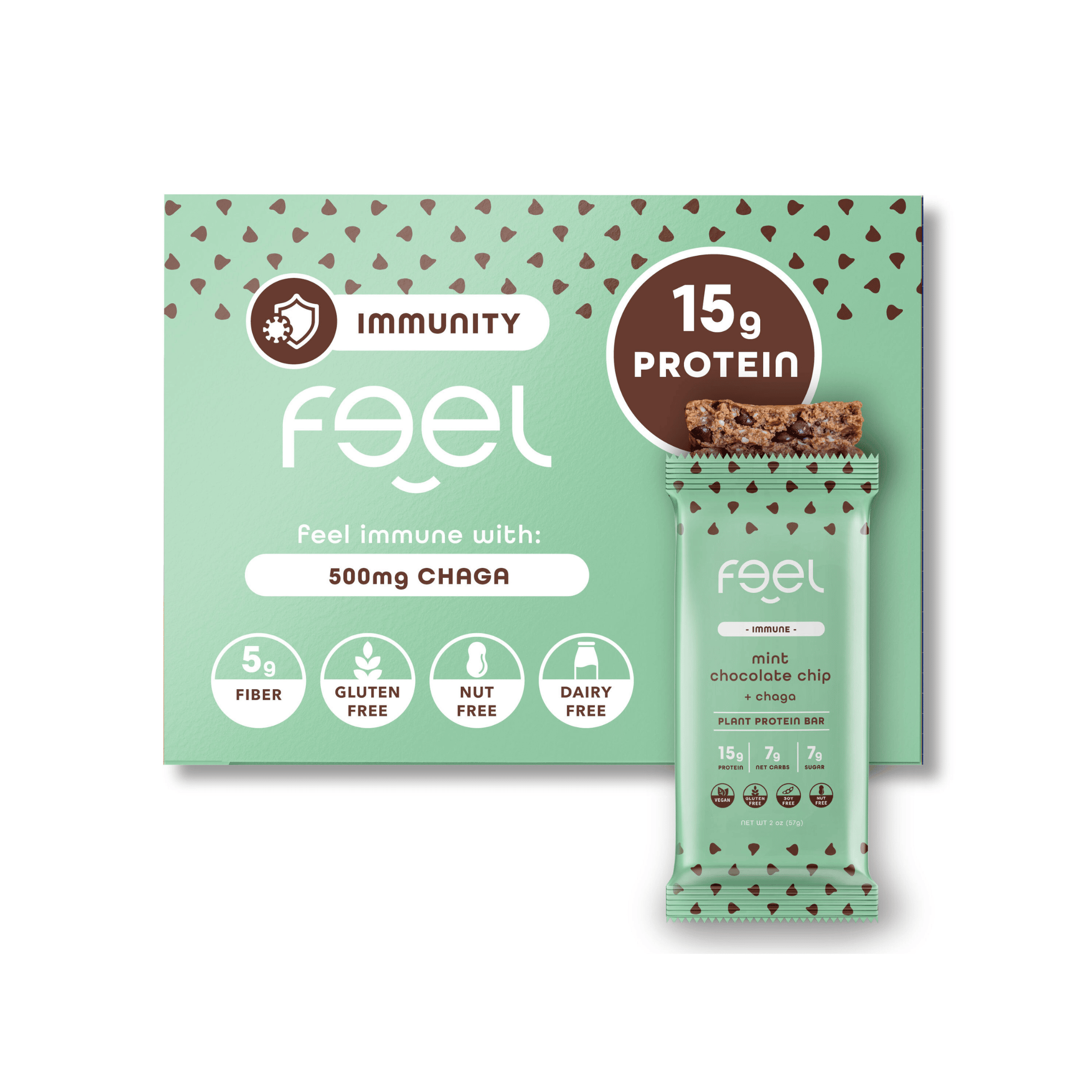 バンブーブレスレット　YGF ミントコンディション Mint Choco Chip Feel Bars (10-Pack) | The Feel Bar